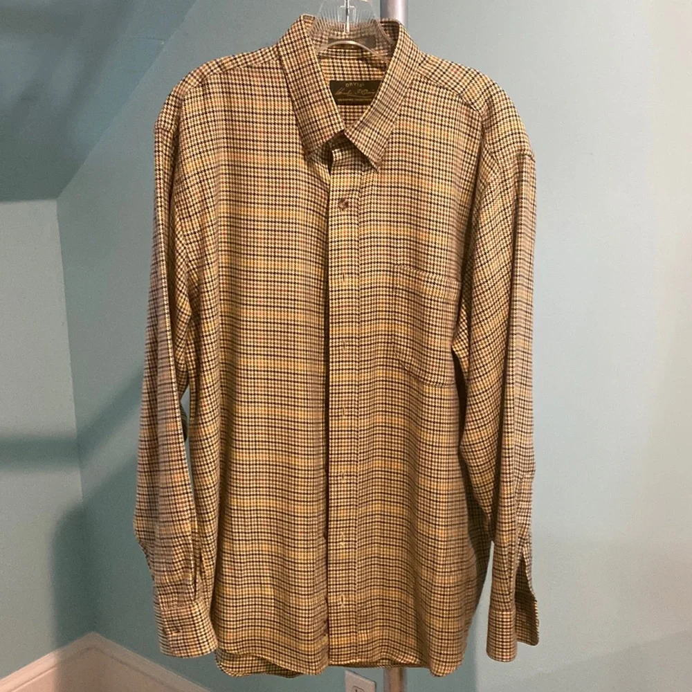 Mens Orvis brand long sleeve cotton/wool blend shirt - Picture 1 of 4